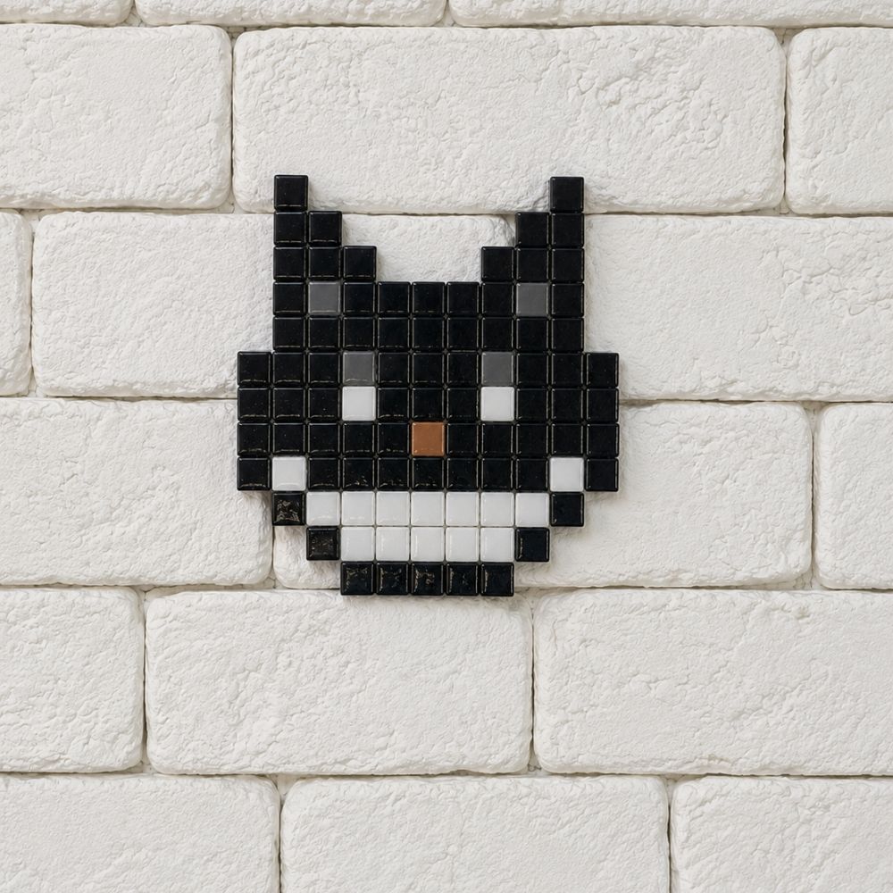 Onyx Cat - Kit de mosaïque pixel art